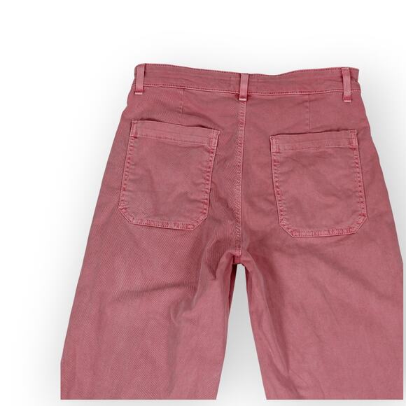 Sz 29 AskkNY Sailor Pant WashedPink Canvas HiRise WideLeg StretchTwill - Picture 12 of 12
